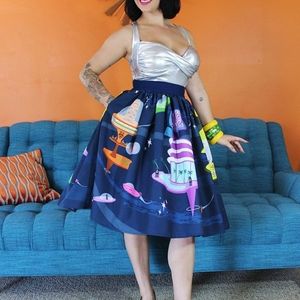 XL Tiki in Space Swing Skirt by TOBS
